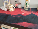 飞遁LESAILES星空电竞游戏鼠标垫 超大号办公电脑键盘书桌垫加厚 1米红黑色1000*400*3mm 实拍图