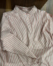 无印良品 MUJI 女式棉桑蚕丝立领罩衫女士长袖衬衫春秋款早春新品BCA92C4S 粉色条纹 S (155/80A) 晒单实拍图