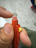 晨光（M&G）文具 热可擦中性笔 正姿优握按动水笔子弹头0.5mm晶蓝色 小学生用 红杆4支装AKPK0404B2 实拍图