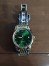 欧利时（OLEVS）瑞士认证品牌手表女士简约气质女士手表夜光防水女表全自动机械表 升级加强版-钢带间绿女-礼盒装 实拍图