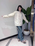 OEMG短款美式高街棒球服外套男生春秋夏季hiphop潮牌痞帅上衣服夹克衫 杏色 XL 【建议135-150斤】 实拍图