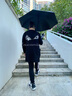 伞小满 德国直杆雨伞男士长柄自动高尔夫雨伞大号高端劳斯莱斯商务贵宾伞迎超大雨伞双人三人定制logo 黑色（黑胶款）120cm 实拍图