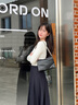 Calvin Klein休闲通勤单肩包礼物链条包包金属字母CK女包小方包枕头包DH3570 001-太空黑 OS 实拍图