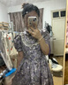 LULUALWAYS我爱露露24夏季新款千金名媛甜美华丽提花短款连衣裙 紫色 L 实拍图
