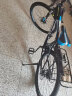 凤凰（PHOENIX） 上海凤凰山地自行车成人男士女式学生变速宽胎越野赛车公路单车 【加厚钢架/抗磨胎】辐条黑蓝 24寸24速【全轴承+礼包】 实拍图