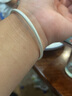 银典工坊 9999足银实心古法银手镯素圈七夕情人节生日礼物送女友送老婆 古法银手镯内径约60mm重约20g 实拍图