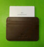 三间蓝卡包男士真皮牛皮超薄零钱包商务卡夹门禁卡套多卡位迷你零钱小包 棕色 平纹 实拍图