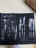 小天籁指甲刀套装德国工艺指甲剪工具包甲沟专用鹰嘴钳指甲钳修脚刀套装 【店长推荐】折叠黑色17件 实拍图