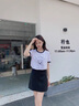 红蜻蜓含内衬防走光半身裙a字裙女西装短裙2025年夏季新款高腰裙子包臀 黑色 L 实拍图
