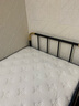 天坛家具铁艺床经典单双人钢木铁床现代环保简约小户型黑白色铁艺婚床 黑床+21cm弹簧床垫 1.2*1.9m 实拍图