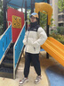 李宁火锅羽绒服丨男女春季保暖宽松立领短款防泼水不易静电面包服外套 米白色(497款)-6 M 实拍图