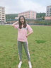 白木木（baimumu）时尚新款女短袖套装女学生宽松显瘦气质印花潮流百搭休闲运动套装 粉色套装 M（建议85-105斤） 实拍图