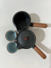 苏氏陶瓷（SUSHI CERAMICS）国潮风釉画彩茶具套装千里江山功夫茶杯实木茶壶公道杯礼盒装 实拍图