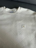 GXG男装 双色肌理面料宽松休闲圆领短袖T恤男士上衣 24年夏季新品 米白 180/XL 晒单实拍图