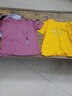 登森奥奥竹节棉短袖女两件2024纯棉T恤女夏新款韩版宽松印花半袖上衣 紫色猫女V领+黄色花环圆领 L 建议110-125斤 实拍图