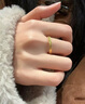 明牌珠宝生日礼物平安无事戒 足金古法黄金素圈对戒戒指女AFM0156工费150 戒指 12号 约2.21克 实拍图