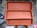 曼杉园（manshanyuan） 长方形托盘 塑料托盘长条盆盘接水盘 长方形托盘(特大号)陶红色 实拍图