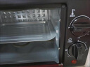 康佳（KONKA）电烤箱小型家用一机多能迷你小烤箱12L容量烘焙小型多功能空气炸烤箱食品烘干机 酒红色 12L 实拍图