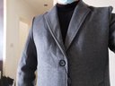 Mr.baidis2025高级感羊毛大衣男士秋冬过膝长款风衣中长款加厚呢子大衣外套 2155中长款斜口袋加棉灰色 衣长83-93CM 3XL /适合体重160-180斤 实拍图