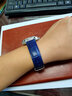 积优（JEAYOU） 真皮表带男代用天梭力洛克1853美度罗西尼飞亚达海鸥天王浪琴欧米茄依波dw阿玛尼精工手表带女士 蓝色 表盘接口20mm，扣子接口18mm 银色蝴蝶扣 实拍图