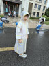 牧萌儿童雨衣男童女童全身防水雨披幼儿园宝宝小学生斗篷式可爱雨具 黄色【小黄鸭雨衣】 2XL（建议135-155cm） 实拍图