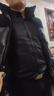 罗蒙（ROMON）商务职业正装男士白衬衫加绒加厚工装男装长袖衬衣男黑色3XL 实拍图