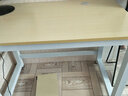 福红龙【现货秒发】电脑桌台式家用现代简约写字桌办公学习简易书桌 白枫色+白架 长100*宽60*高73 实拍图