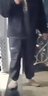 尤芮轲胖子大码藏青色速干裤子男夏季薄款防水冲锋裤cleanfit直筒休闲裤 B257-K807黑色 2XL 实拍图