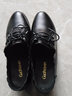 AI真皮单鞋2025秋季新款女鞋英伦风系带小皮鞋小个子厚底增高乐福鞋 黑色ZZM22006 40 实拍图