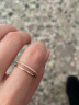 AJIDOU阿吉豆双环镶钻开口戒指 时尚甜美镶钻指环可微调开口戒指饰品 玫瑰金 实拍图