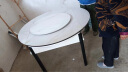 上林春天餐桌可伸缩桌椅组合岩板饭桌1.35m单桌+6菠萝皮椅冲量款 606-4-07 晒单实拍图