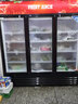 英联瑞仕 饮料柜展示柜冷藏柜立式商用冰柜冰箱啤酒水饮料便利店超市展示柜鲜花水果保鲜柜冷藏展示柜 升级款三门下压机【红黑色】 直冷款 实拍图