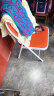星恺 电脑椅 家用折叠椅办公会议培训椅 靠背椅餐椅XK1022桔色皮革 实拍图