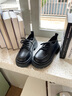 CAMILA KSENIA小皮鞋英伦风女士2025新款秋季厚底时尚百搭单鞋松糕乐福鞋子品牌 哑光黑 38 实拍图