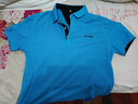 花花公子短袖t恤男夏季男士翻领Polo冰丝衫潮流半袖商务上衣服男装夏装 天蓝黑 3XL 实拍图