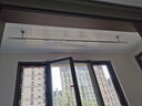 洛美依家用晾衣架阳台晒衣架加厚不锈钢杆固定式顶装单杆式简易晒挂衣架 35cm底座2.4米杆（单根） 实拍图