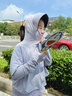 BRCZRO（法国）防晒衣女防晒服凉感披肩遮阳衣防紫外线皮肤衣休闲薄外套 【星空】浅月紫 均码 【参考体重 80-140斤】 实拍图