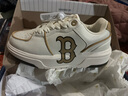 MLB官方运动鞋女鞋子 新年情侣学长鞋厚底休闲鞋百搭板鞋男3ASXCA12N CLB波士顿队/米黄色 38 (240mm) 实拍图