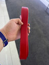 七匹狼2026马年本命年红腰带男士红皮带自动扣头层牛皮新年骐骥红色裤带 银边红扣长120可裁剪-不支持留言 实拍图