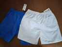 墨儿伊夏季男士短裤欧美运动速干五分裤纯色休闲宽松大裤衩子沙滩裤潮  白色 2XL (145-165斤) 实拍图