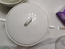 银凤国瓷“卢浮”法式纯白浮雕骨瓷餐具碗碟家用散件自选diy 卢浮-9.5英寸品锅 实拍图