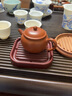凡越黑檀木壶承实木壶垫茶壶垫功夫茶具配件茶杯垫杯托壶托垫紫砂壶垫 电木四方壶承（红料） 实拍图