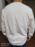 特步（XTEP） 卫衣男装套头t恤衫夏季休闲运动服饰男士保暖打底宽松大码跑步服 白色-logo基础圆领-不加绒 XL /180 -现货速发 实拍图