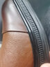 巴克龙（bakeLong）正装皮鞋男新款商务休闲皮鞋韩版英伦格子男士皮鞋百搭潮款渐变色 棕色 38 晒单实拍图