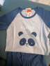 猫人儿童睡衣纯棉男童短袖套装夏季薄款中大童家居服 蓝色熊猫 130 实拍图