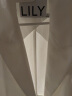 LILY2023夏新款女装气质纯色通勤款复古双排扣纯色七分袖西装外套 601白色 S 晒单实拍图