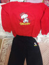 史努比（SNOOPY）史努比儿童卫衣套装2025春季新款女童男童运动童装休闲裤子两件套 咖色 120 实拍图