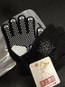 DK 防滑滑冰手套儿童烫钻点胶防滑花样滑冰手套防摔手套加厚 雪花黑色（防滑） S（5-8岁） 实拍图