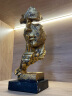 欧璟美 沉默是金抽象工艺品摆设 复古雕塑创意摆件办公室客厅艺术软装饰品 金色 实拍图