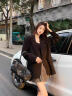 初申长袖西装女韩版宽松休闲通勤百搭纯色外套上衣S12KF4829 黑色 M  晒单实拍图